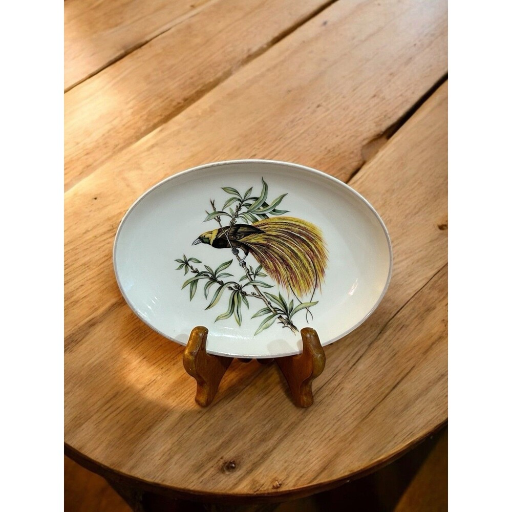 Mottahedeh Greater Bird Of Paradise Oval Trinket Dish 7” Made In Portugal
